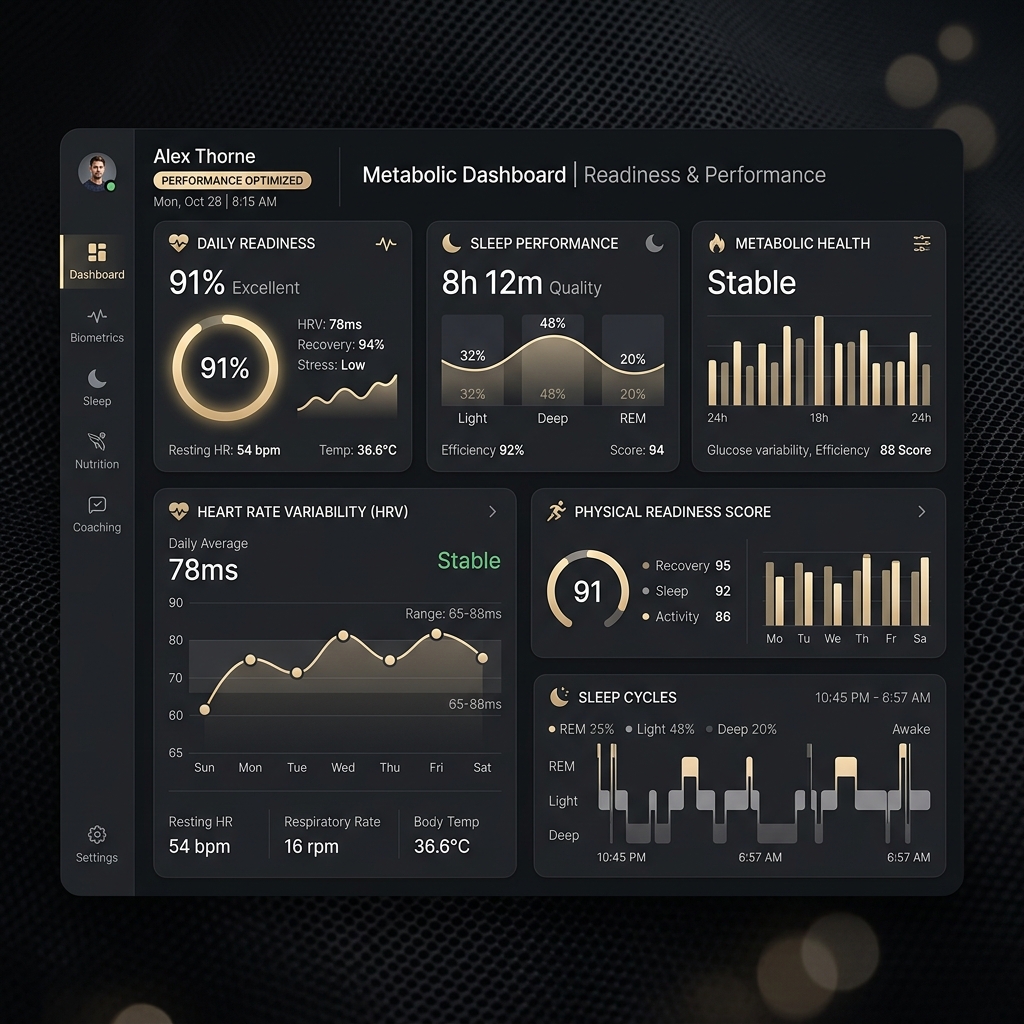 AfyaFit Executive Metabolic Metrics Dashboard